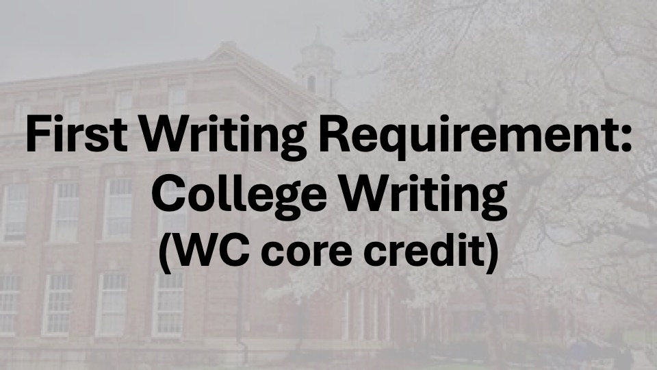 First Writing Requirement