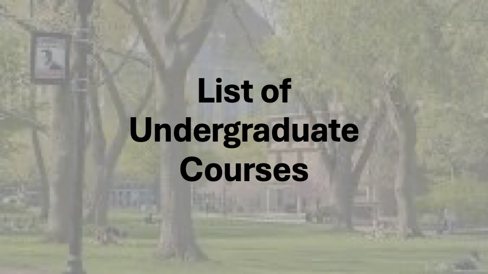 Undergrad courses